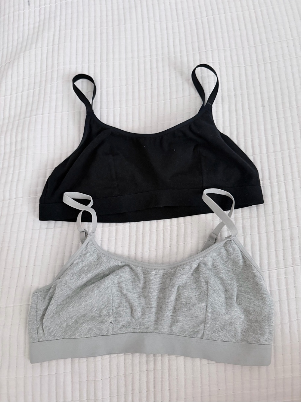 Target Women's 2pkBralette Black/Gray Size M